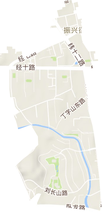 振兴街街道地形图