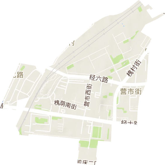 营市街街道地形图