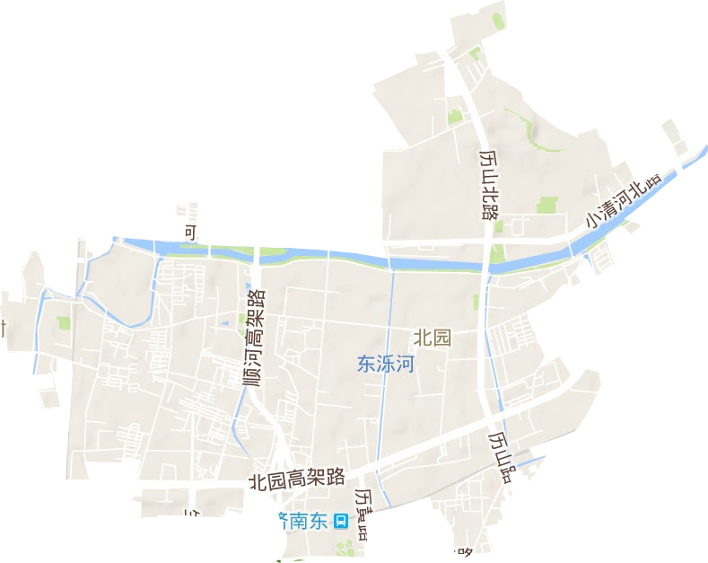 北园街道地形图