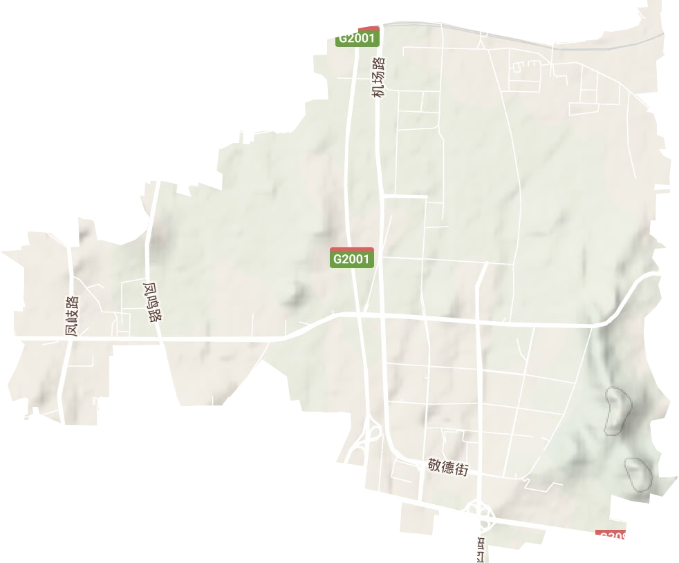 唐冶街道地形图