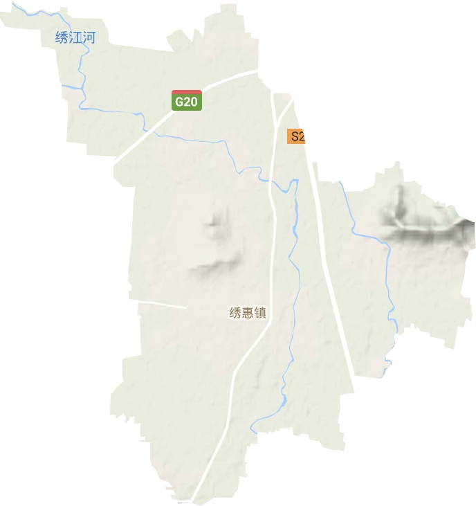绣惠镇地形图