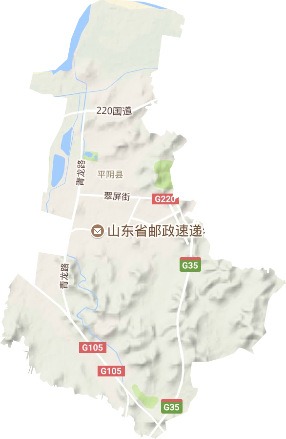 榆山街道地形图