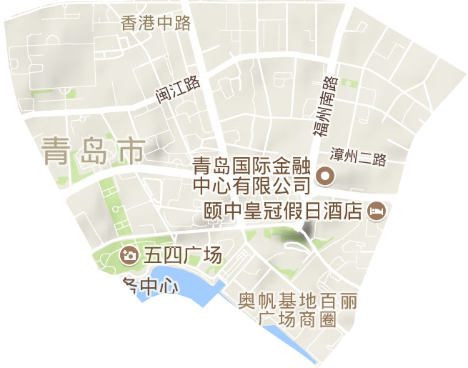 香港中路街道地形图
