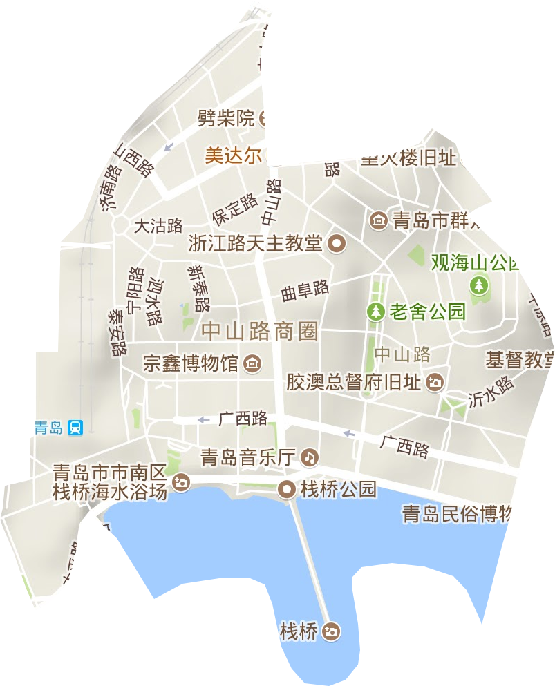 中山路街道地形图