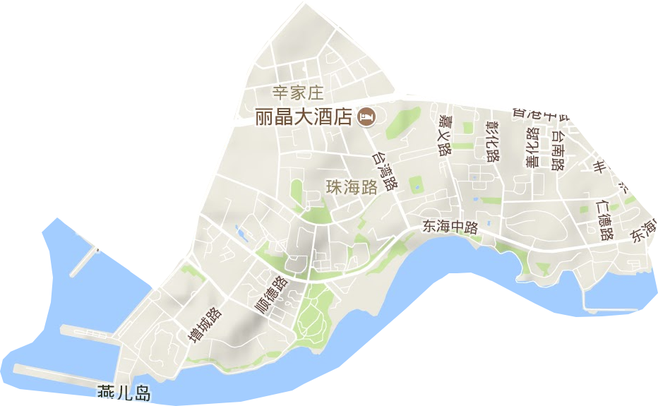 珠海路街道地形图