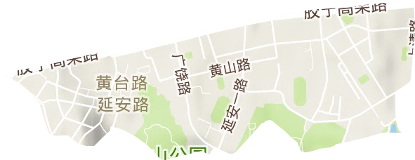 延安路街道地形图