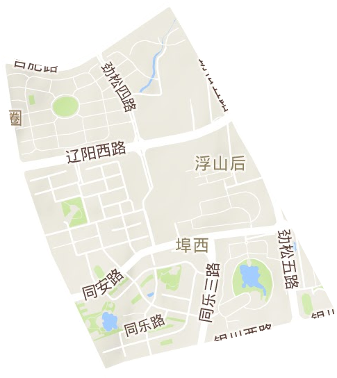 浮山新区街道地形图