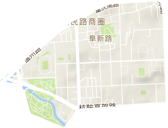阜新路街道地形图