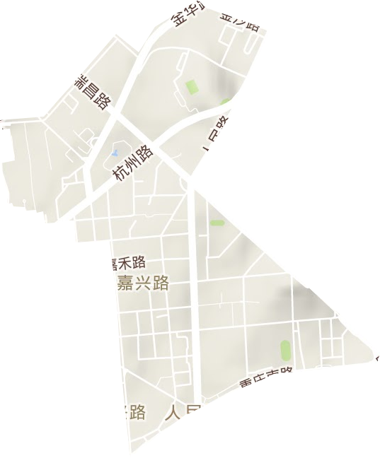 四方街道地形图
