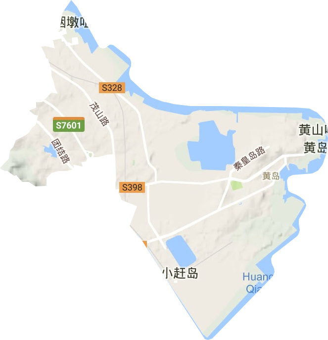 黄岛街道地形图