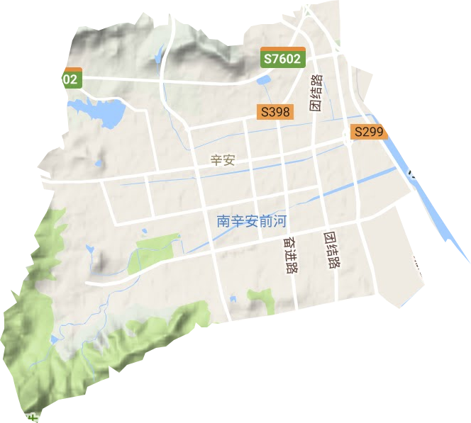 辛安街道地形图