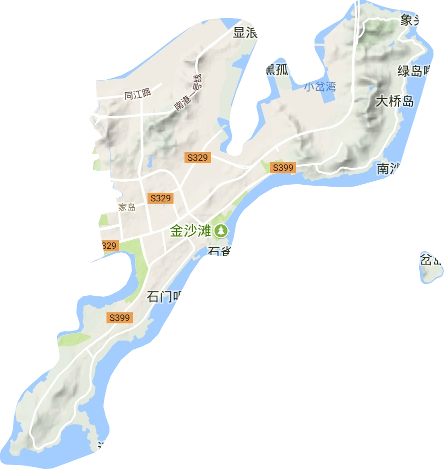 薛家岛街道地形图