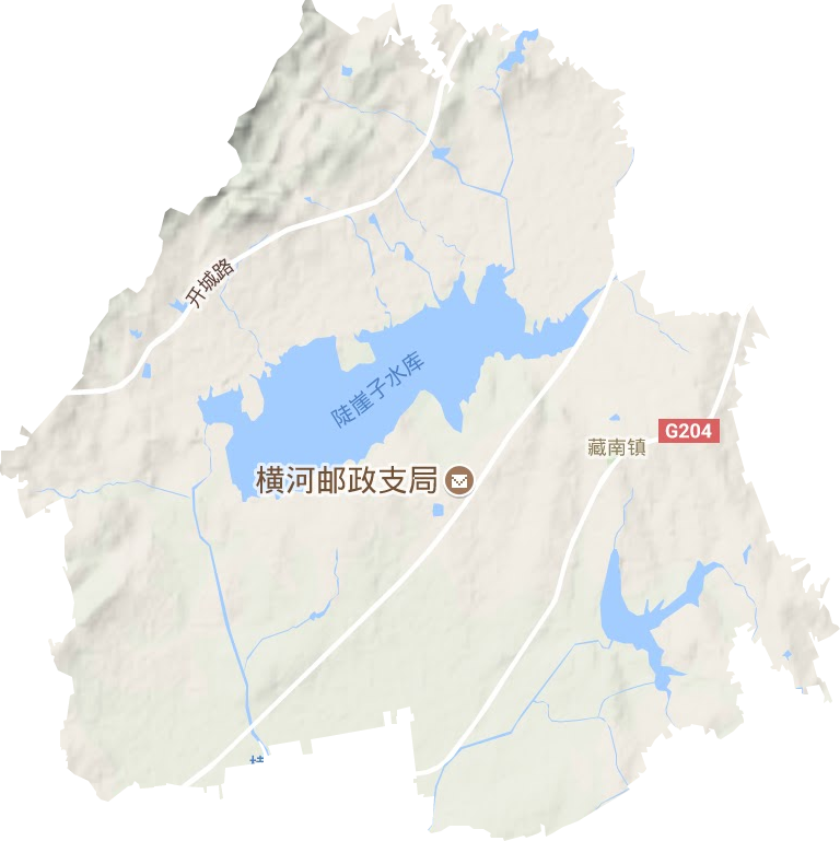 藏南镇地形图