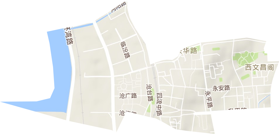 永安路街道地形图