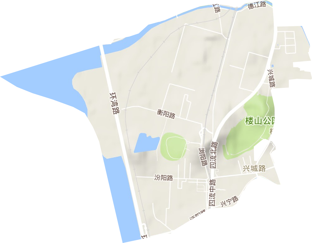 兴城路街道地形图