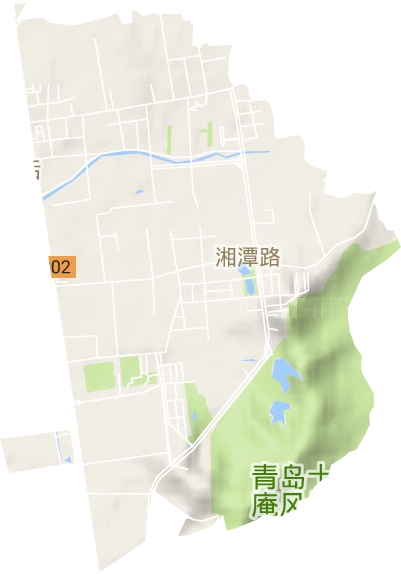 湘潭路街道地形图