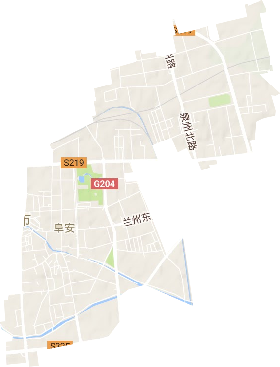 阜安街道地形图