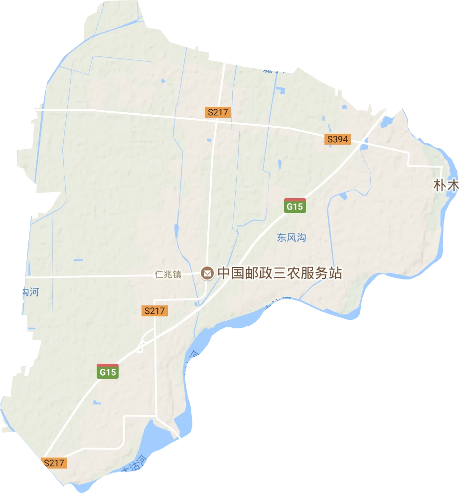 仁兆镇地形图