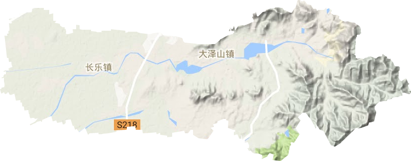 大泽山镇地形图
