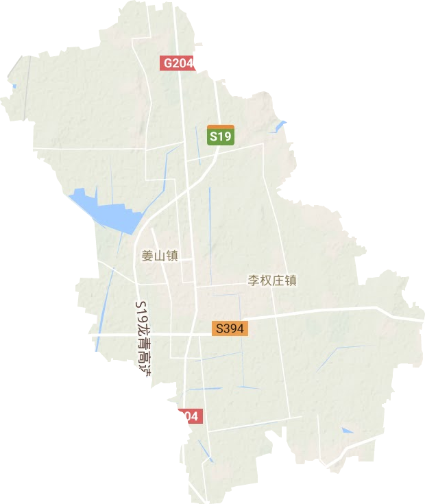 姜山镇地形图
