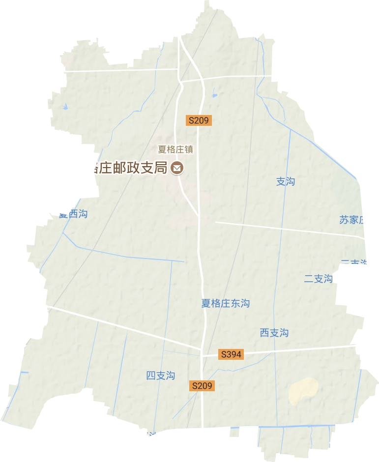 夏格庄镇地形图