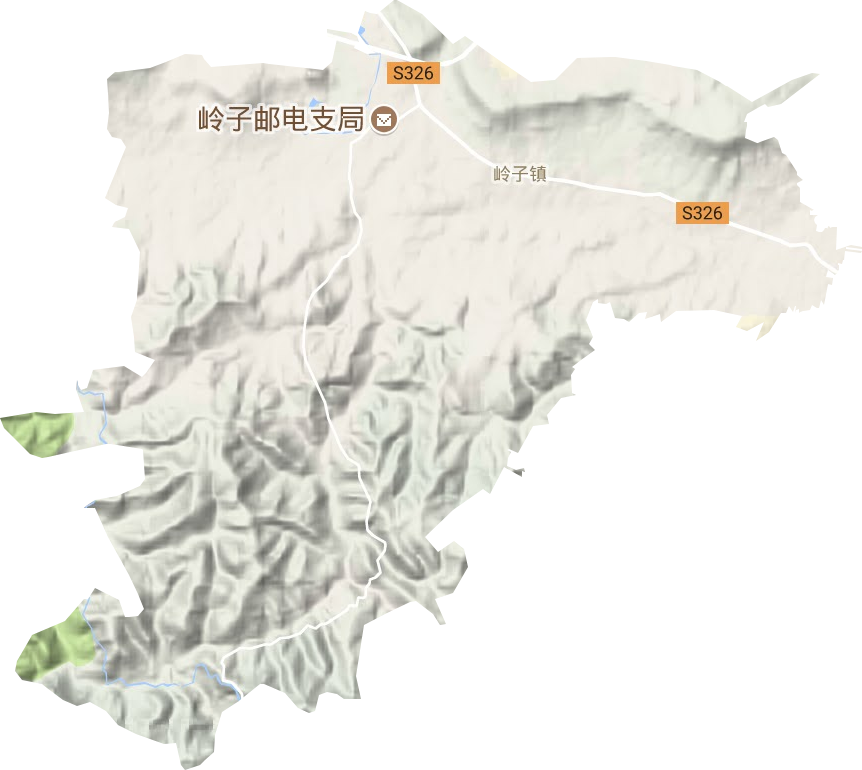 岭子镇地形图