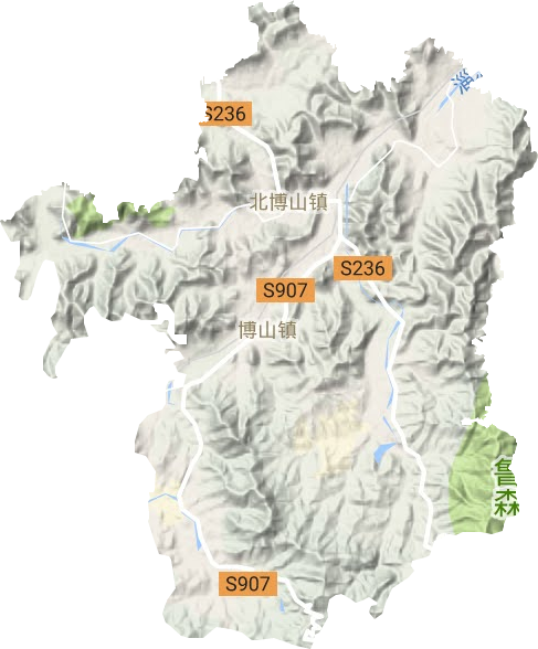 博山镇地形图