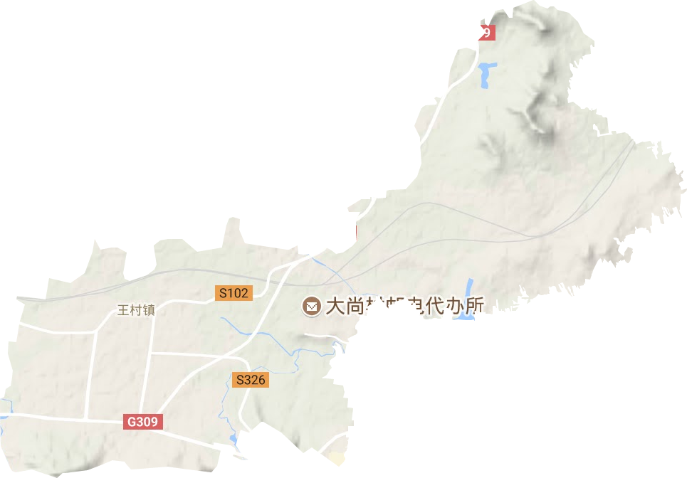 王村镇地形图