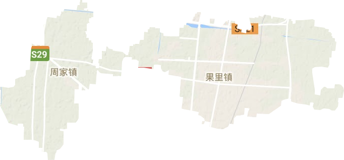 果里镇地形图