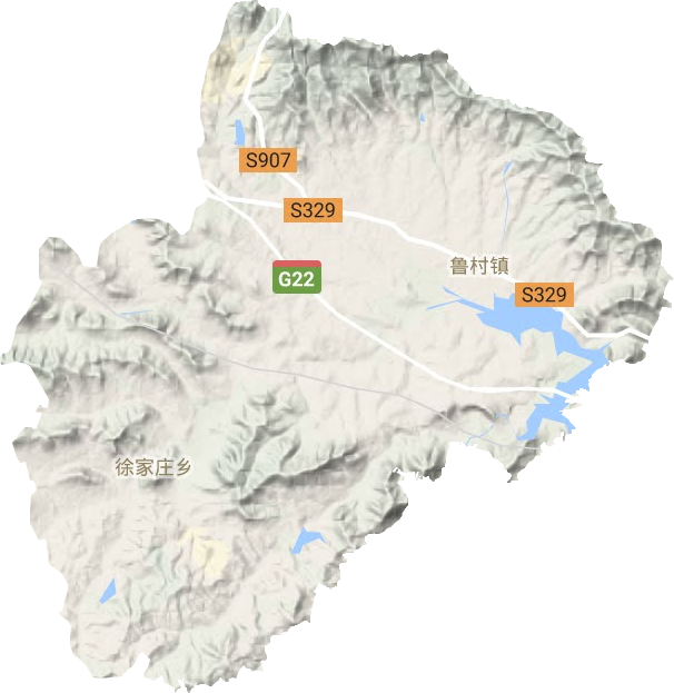鲁村镇地形图