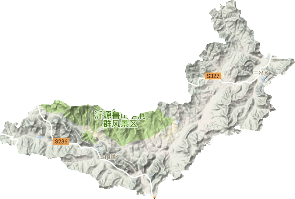 南鲁山镇地形图