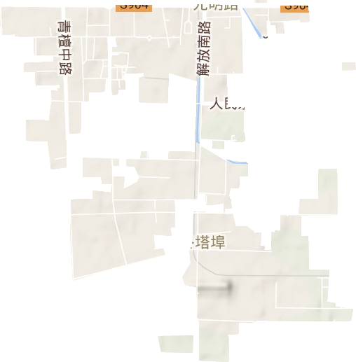 各塔埠街道地形图