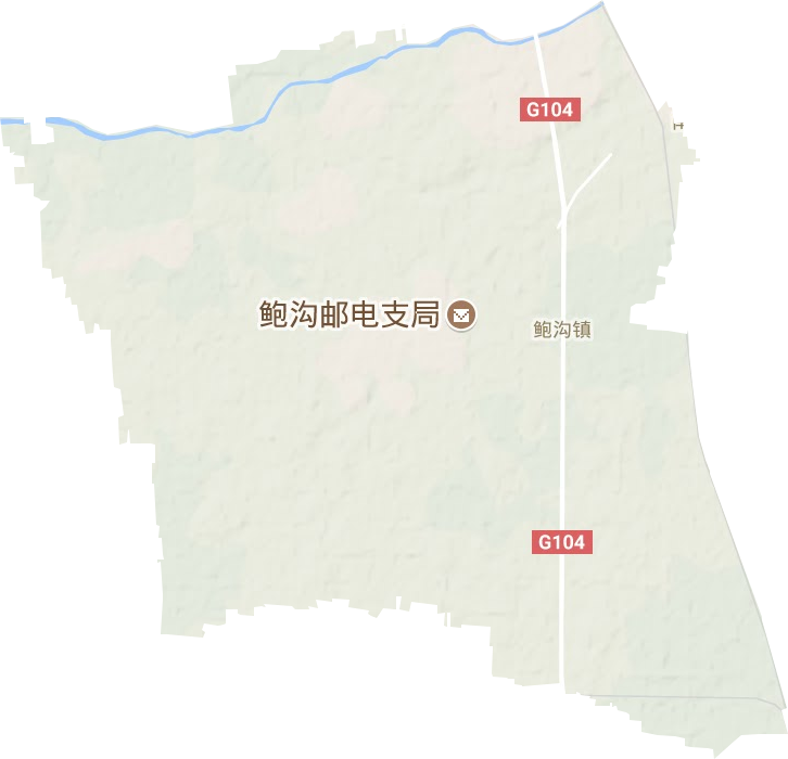 鲍沟镇地形图