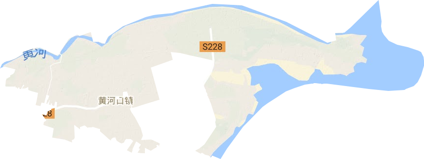 黄河口镇地形图
