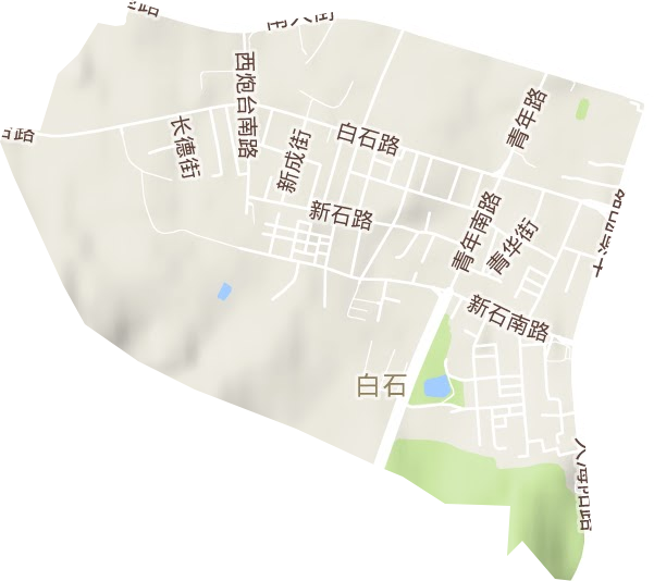 白石街道地形图