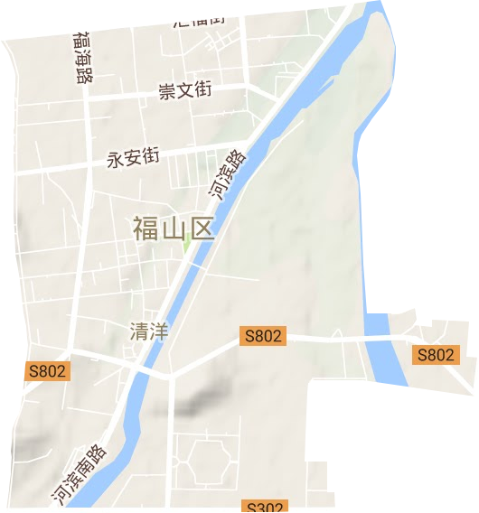 清洋街道地形图