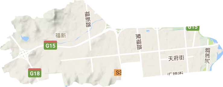 福新街道地形图