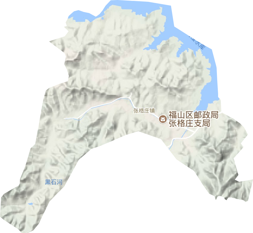张格庄镇地形图
