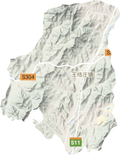 王格庄镇地形图