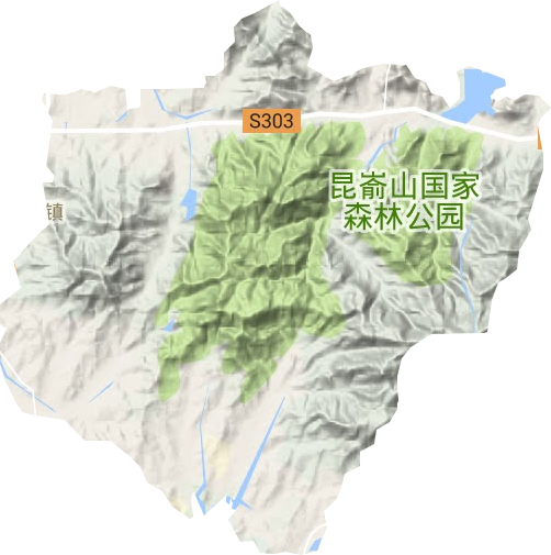 昆嵛镇地形图