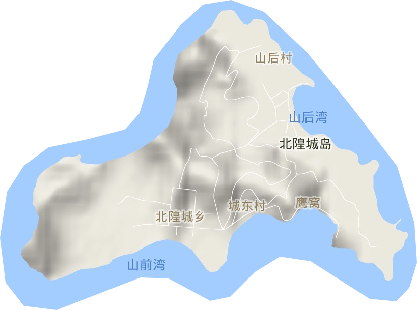 北隍城乡地形图