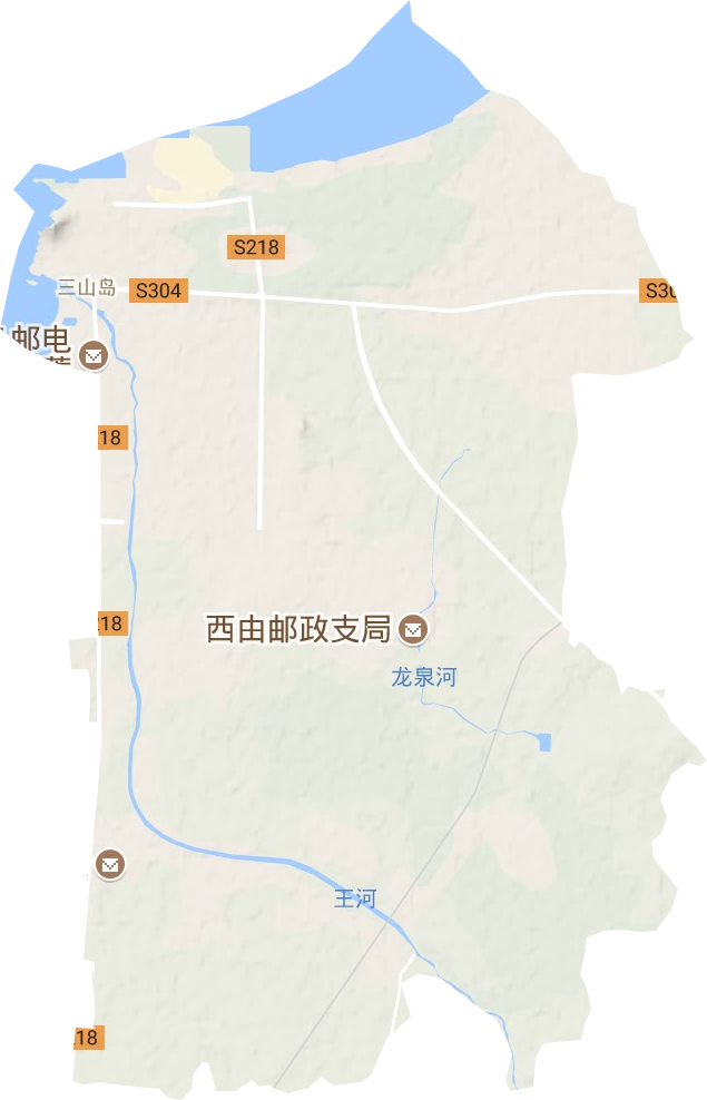 三山岛街道地形图