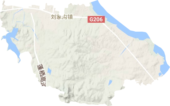 刘家沟镇地形图