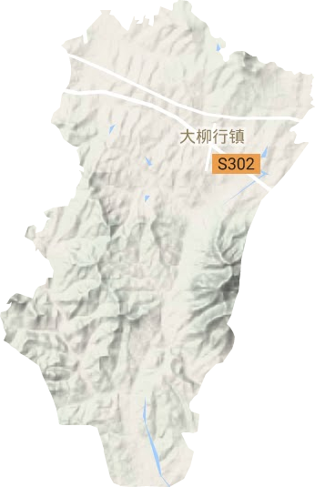 大柳行镇地形图