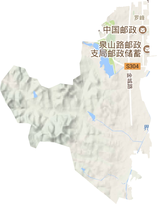 罗峰街道地形图