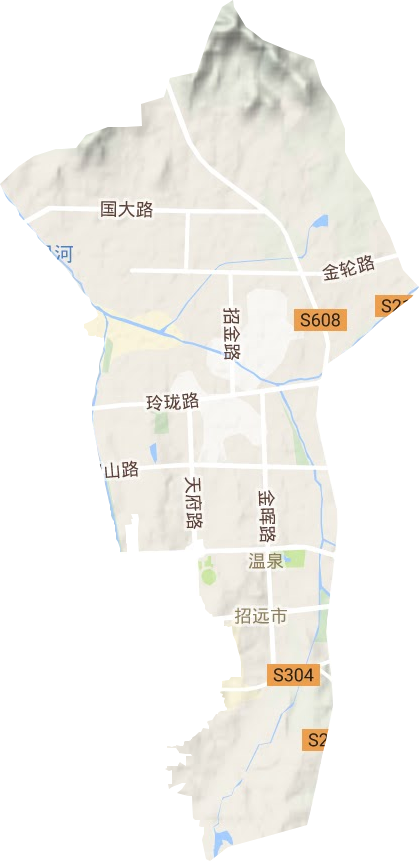 温泉街道地形图