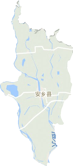 安乡县地形图