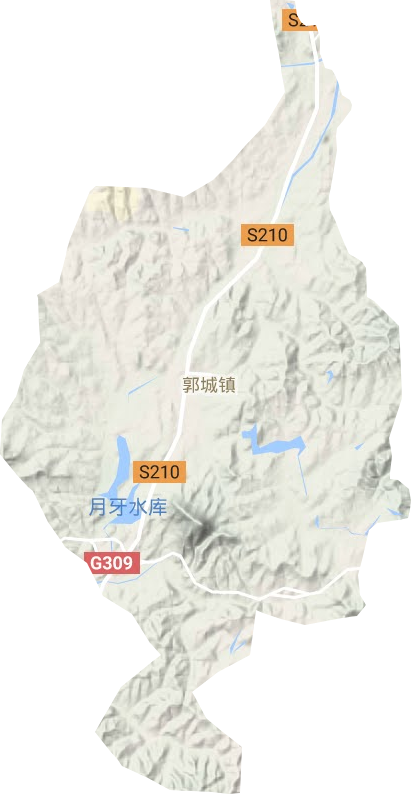 郭城镇地形图