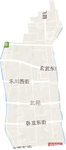 北苑街道地形图