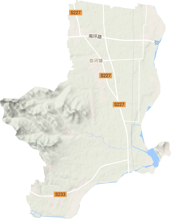 弥河镇地形图